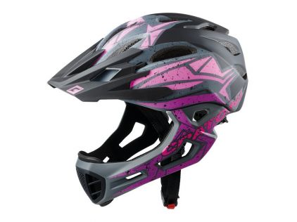 Fahrradhelm Cratoni C-Maniac Pro (MTB) schwarz/pink/lila matt,Gr. M/L (54-58cm)