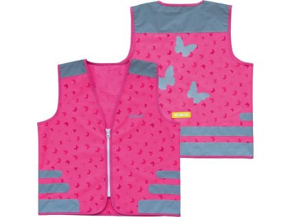 Sicherheitsweste Wowow Nutty Jacket für Kinder pink mit Refl.-Streifen Gr.M 