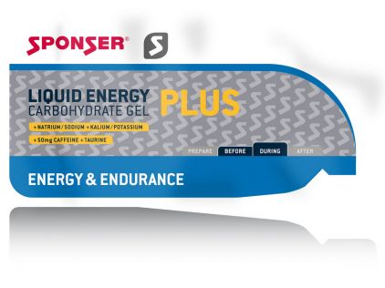 Sponser Liquid Energy Plus, koffein-/taurinhaltig Neutral, 35 g Beutel