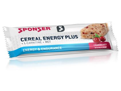 Sponser Cereal Energy Plus Cranberry, 40 g Riegel