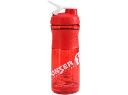 Sponser Pro Shaker mit Mischkugel 0,5 l, rot/transparent