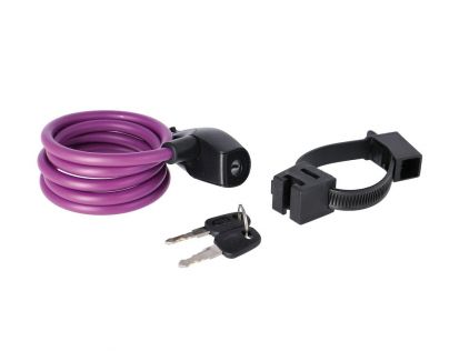 Kabelschloss AXA Resolute 120/8 Länge 120cm, Ø8mm, purple