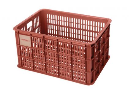 Basil Fahrradkasten Crate L 49,8x39x26,5cm,terra red,40ltr, Kunstst.
