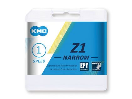 Kette KMC Z1 Narrow EPT für Nabensch. 1/2" x 3/32", 112 Glieder, 7,3mm, silber