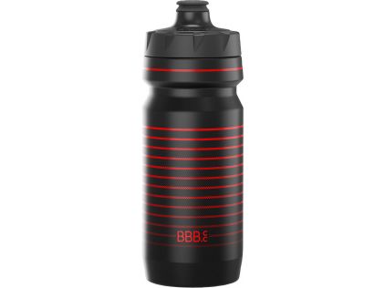 BBB AutoTank Trinkflasche BWB-11 550 ml, Sportverschluss, schwarz/rot gestreift