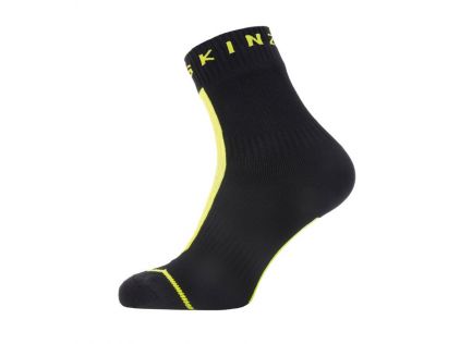 Socken SealSkinz All Weather Ankle w/ Hydrostop™ schwarz/neon gelb, Gr.S (36-38), unisex