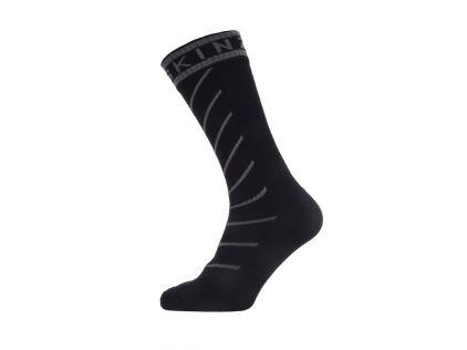 Socken SealSkinz Warm Weather Mid Length w/ Hydrostop™ schwarz/grau, Gr.S (36-38), unisex