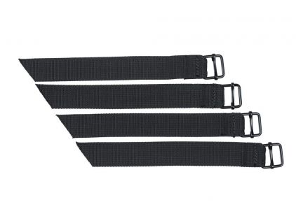 Basil Befestigugsriemen Bridge System schwarz, für Doppelpacktaschen, 4 Stück