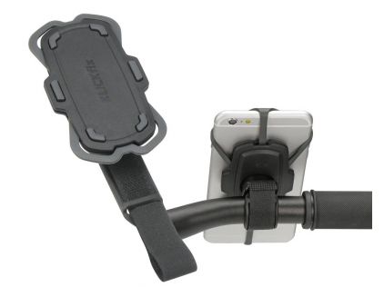 KLICKfix Smartphone Halterung Loop grau/schwarz, mit Klettband Befestigung