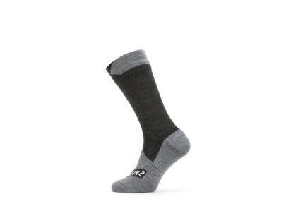 Socken SealSkinz Raynham schwarz/grau, Gr. M