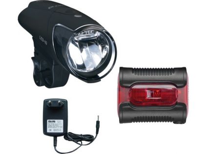 LED-Akkuscheinwerfer Set Busch & Müller Ixon IQ Premium, 80Lux + Ixback senso