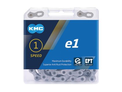 Kette KMC e1 EPT für Nabenschaltung 1/2 x 3/32", schmal, 130 Glieder, silber