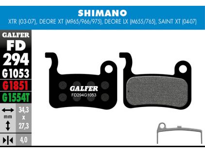 Galfer Bremsbelag Standard, SHIMANO - Deore XT BR-M965/966/975, Deore LX BR-M655