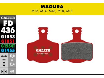 Galfer Bremsbelag Advanced, MAGURA – MT2, MT4, MT6, MT8, MTS, H11