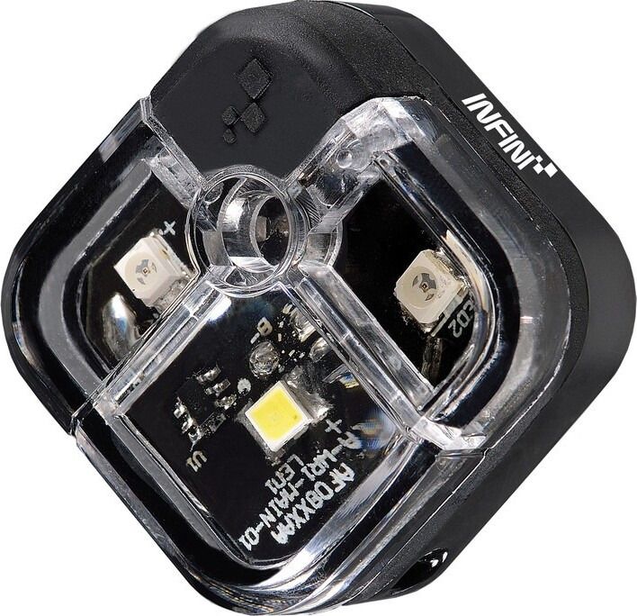 Safety light Infini I-220W Aria, 1 LED weiß, 2 LED's rot