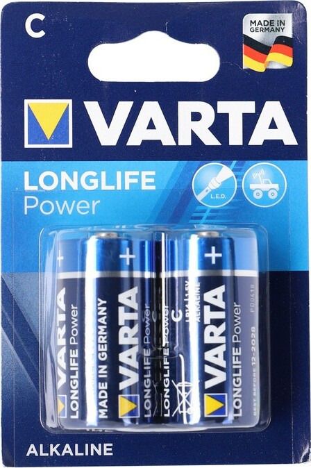 Batterie Varta Longlife Power Baby LR14, 2 Stück, Alkaline, 1,5V, MN1400